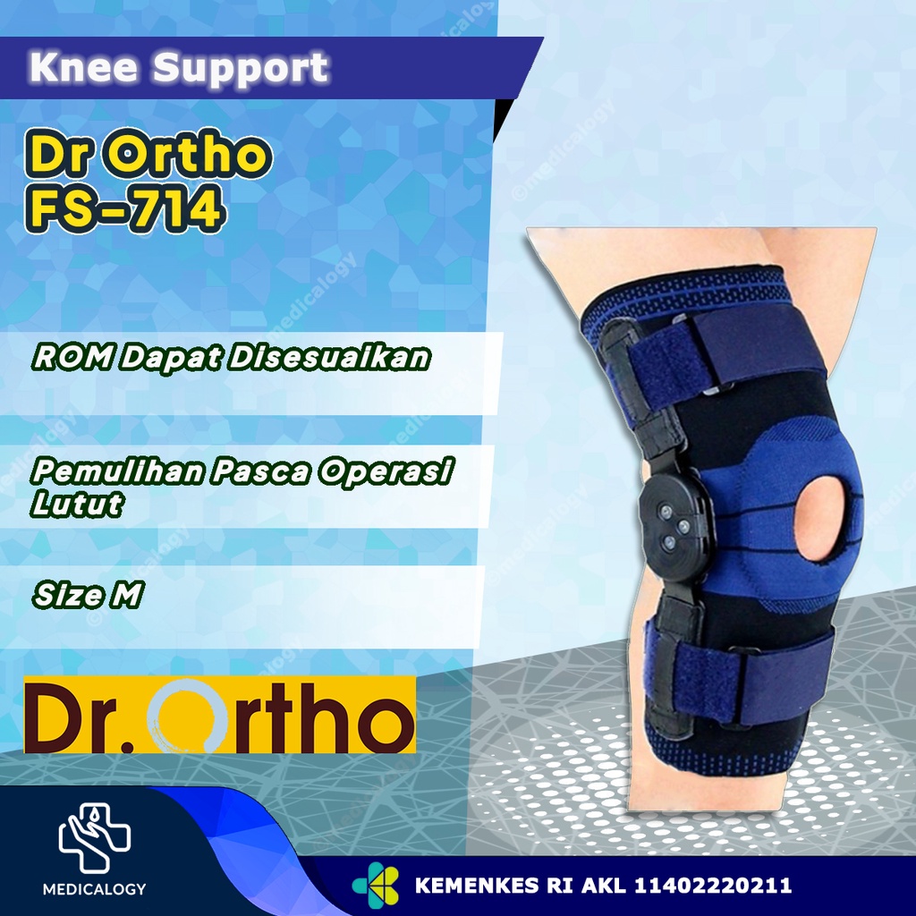 Jual Dr Ortho Snug Knee Support with ROM Hinge, Sleeve Type size M ...
