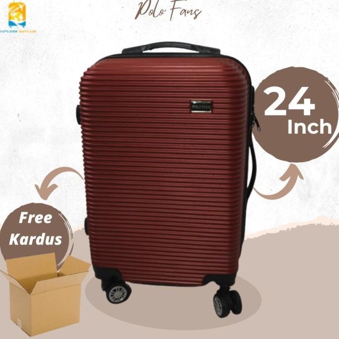 Jual Koper 24 Inch Murah Travel Fiber Polo Fans Tipe 2032 - Warna Merah ...