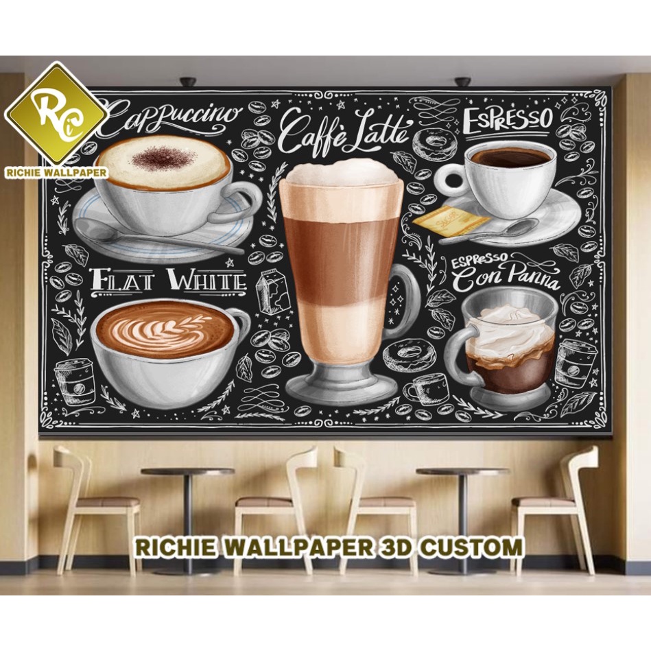 Jual Wallpaper Dinding Custom 3d Tema Cafe 3 | Shopee Indonesia