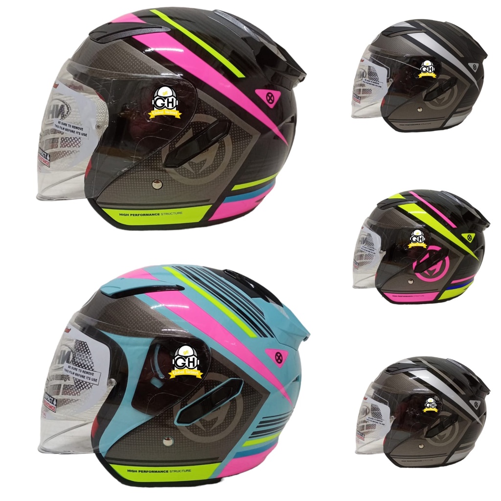 Jual HELM NHK R1 ECTO NHK R-1 MOTIF DOUBLE VISOR ORIGINAL NHK | Shopee ...