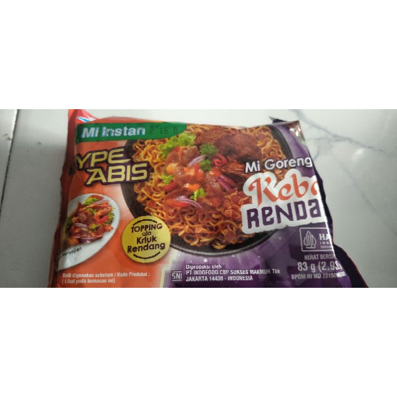 Jual Indomie Goreng Rasa Kebab Rendang 83Gr 1 Bungkus | Shopee Indonesia