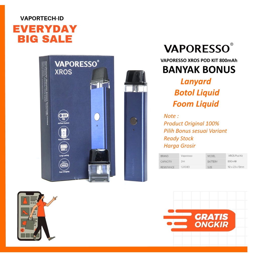 Jual Paket Bundling Murah Vaporesso Xros Pod Kit Mah Shopee Indonesia