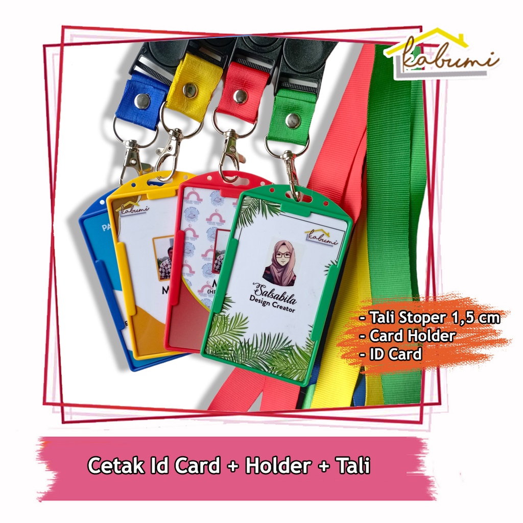 Jual cetak id card custom id card holder tali shopee indonesia