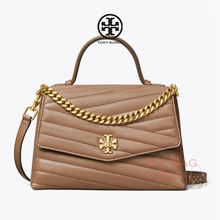 Jual Tory Burch Kira Chevron Top Handle Satchel Classic Taupe