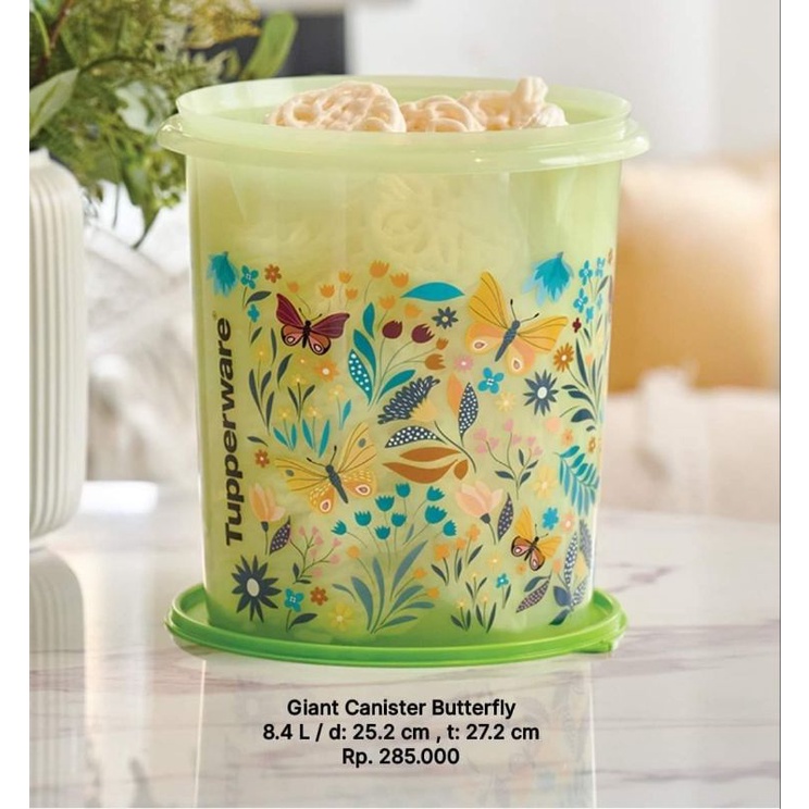 Jual Tupperware giant canister butterfly - toples krupuk - wadah kripik ...