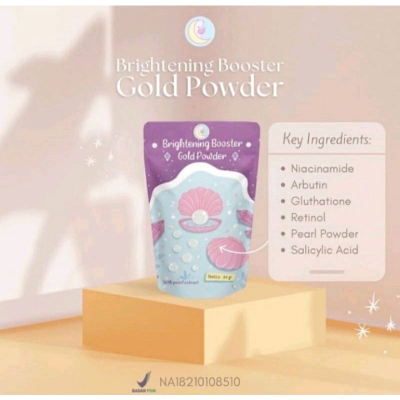 Jual BRIGHTENING POWDER GOLD BOOSTER (SERBUK PEMUTIH) KEFIR COLLAGEN