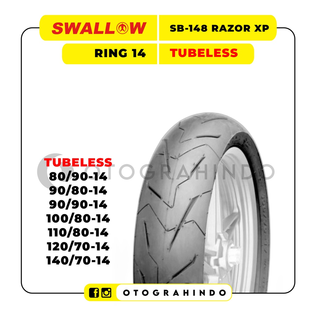 Jual Ban Luar Motor Swallow SB-148 Razor XP 80/90 90/80 90/90 100/80 ...