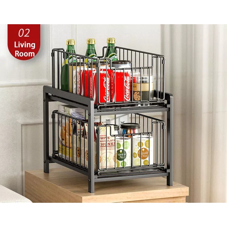 Jual Rak Dapur Bawah Wastafel Kitchen Living Room Bathroom Rack Rak Kabinet Lemari Dapur