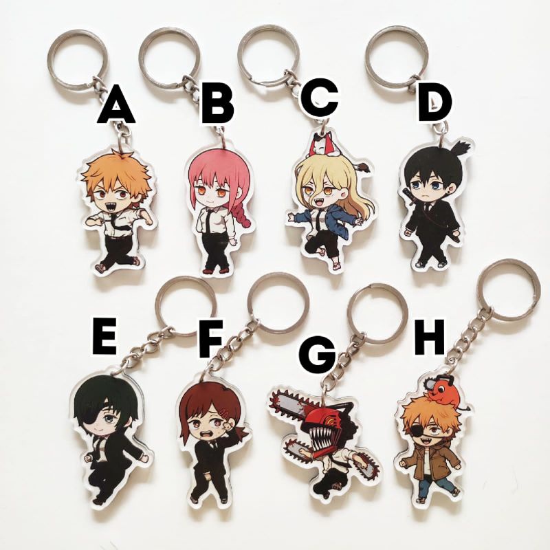 Jual Keychain Anime Chainsaw Man 1 Denji Makima Power Aki Himeno Kobeni ...