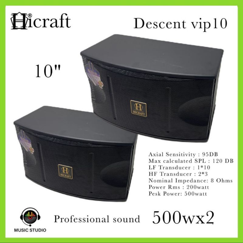 Jual Speaker Sound Karaoke 10 Inch HICRAFT Descent Vip 10, Speaker 2 ...