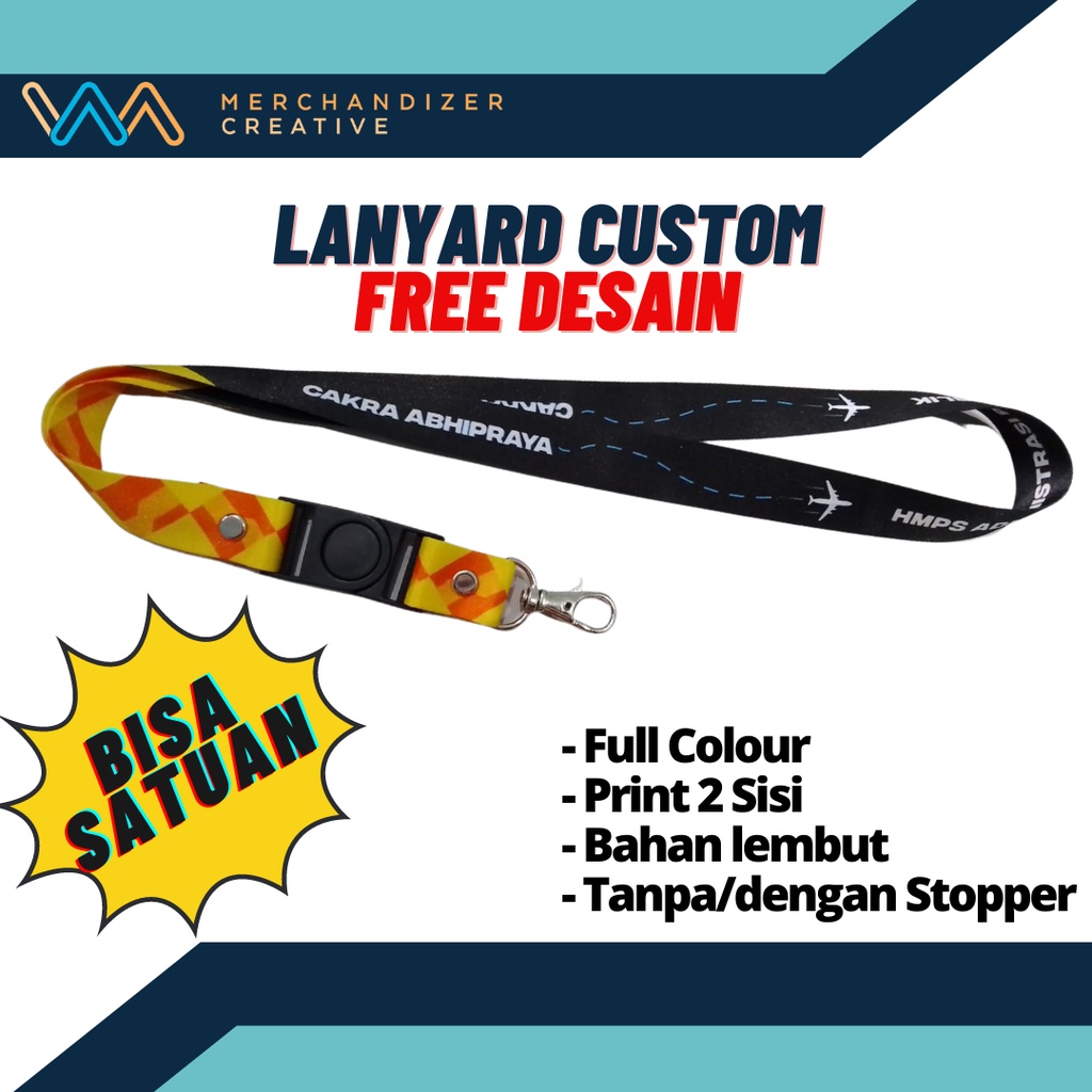 Jual Cetak Lanyard Satuan - Cetak 2 Sisi 