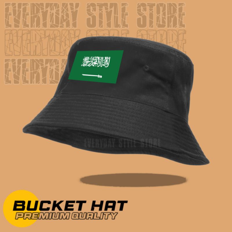 Jual Topi Arab Saudi Bucket / Bucket Hat Pria Wanita Logo Saudi Arabia ...