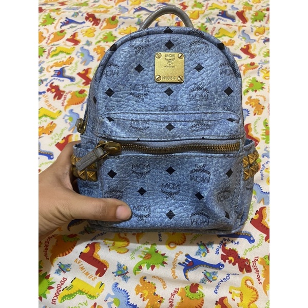 Jual MCM Mini Blue Jeans Shoulder/Sling/Ransel PL | Shopee Indonesia