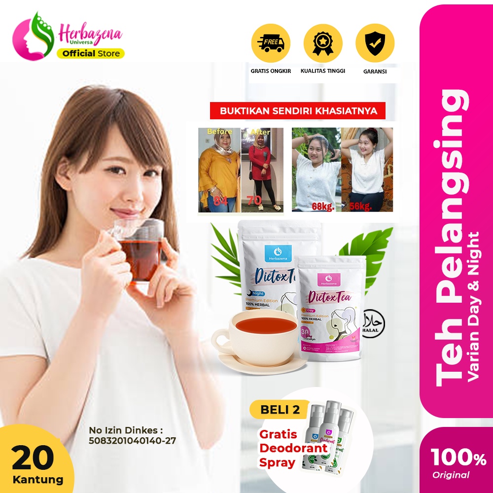 Jual Teh Pelangsing Herbal Diet Detox Slimming Sliming Peluntur Lemak