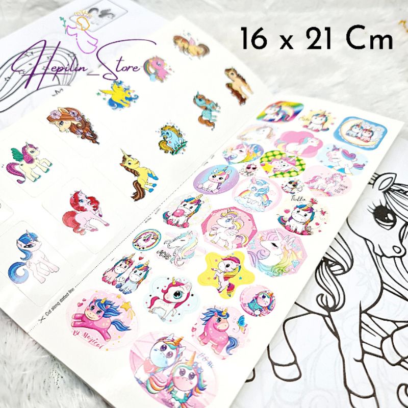Jual Buku Mewarnai dengan Sticker A5 / Coloring Book with Sticker ...