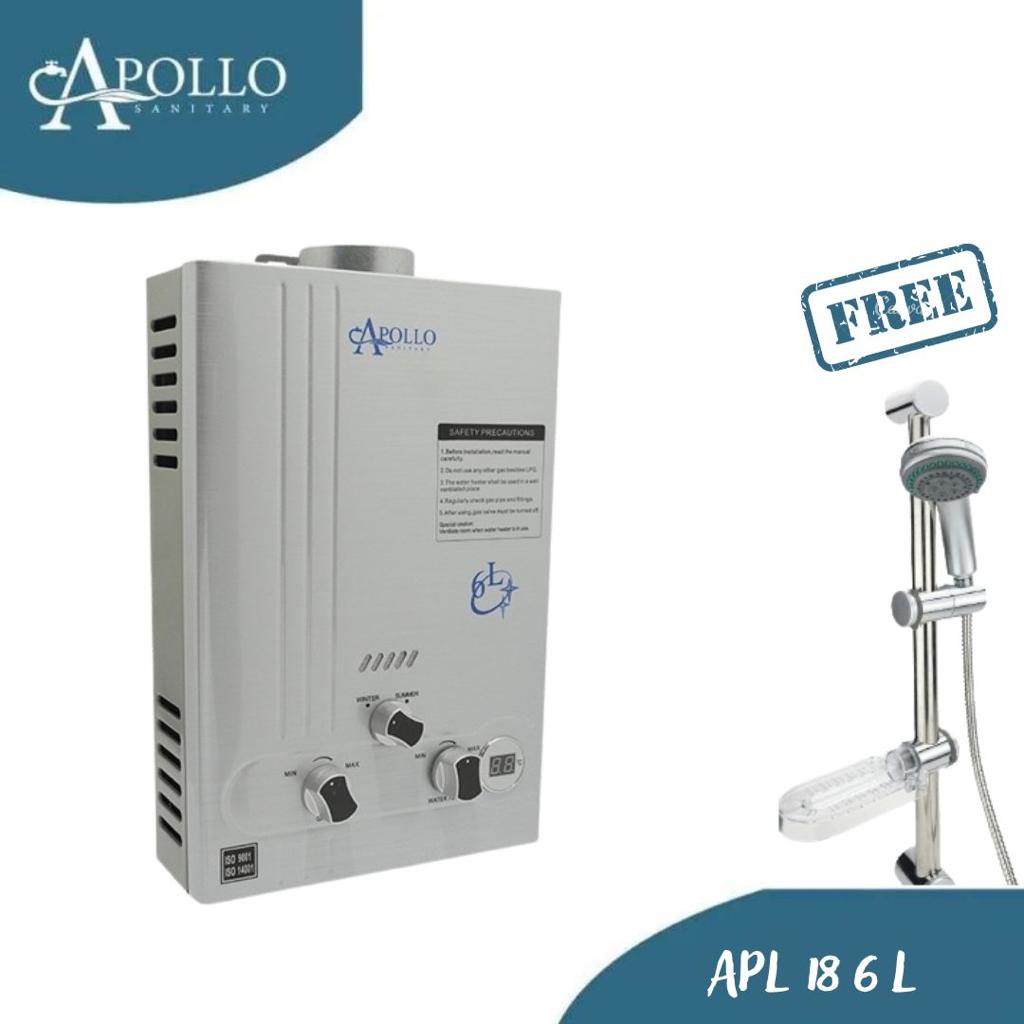 Jual APOLLO APL 18 6 LED / 125 6 LED WATER HEATER GAS/PEMANAS AIR