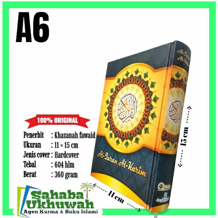 Jual Al quran utsmani Al karim A6 - Mushaf utsmani al karim a6 | Shopee
