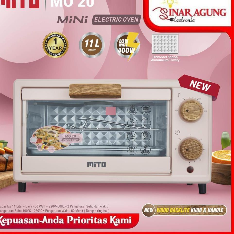 Jual codet0T4fMITO MINI ELECTRIC OVEN MO20 MO 20 WOOD BACKLITE [11