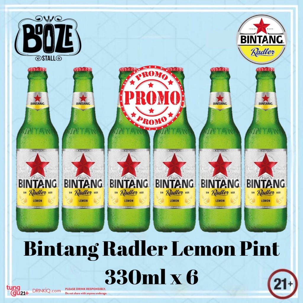 Jual Bir Bintang Radler Pint 330ml x 6btl Shopee Indonesia
