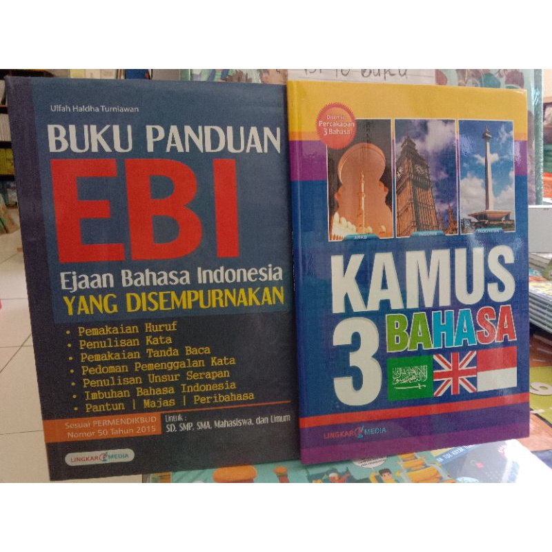 Jual Kamus 3 Bahasa & Buku Panduan Ejaan Bahasa Indonesia (EBI ...