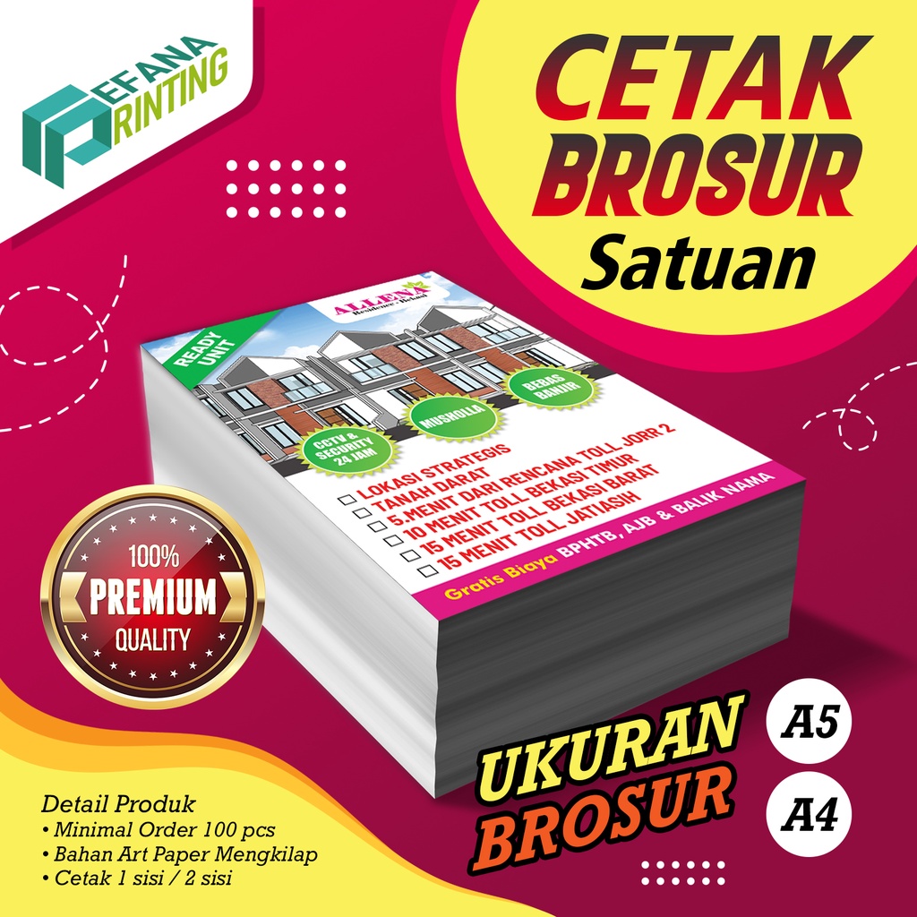 Jual Cetak brosur custom full colour | Shopee Indonesia