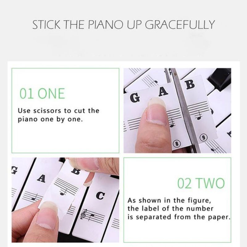 Jual Sticker Tuts Piano Keyboard / Stiker Piano Keyboard / Piano Key ...