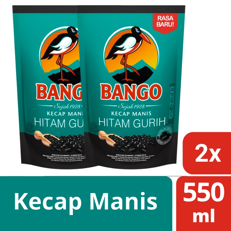 Jual Bango Kecap Manis Hitam Gurih 550ML Twinpack | Shopee Indonesia