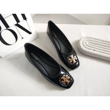 Simoncelli Sepatu Big Size Dan Normal 36 44 Wanita Flatshoes Mutiara Polos Sepatu Kerja Hitam