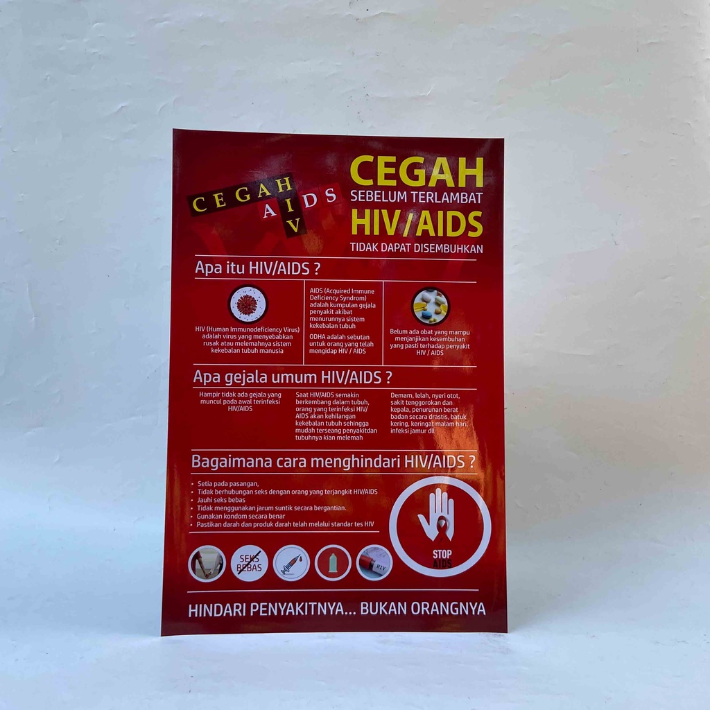 Jual Poster HIV AIDS, Poster Waspada HIV AIDS, Poster Hari AIDS Sedunia ...