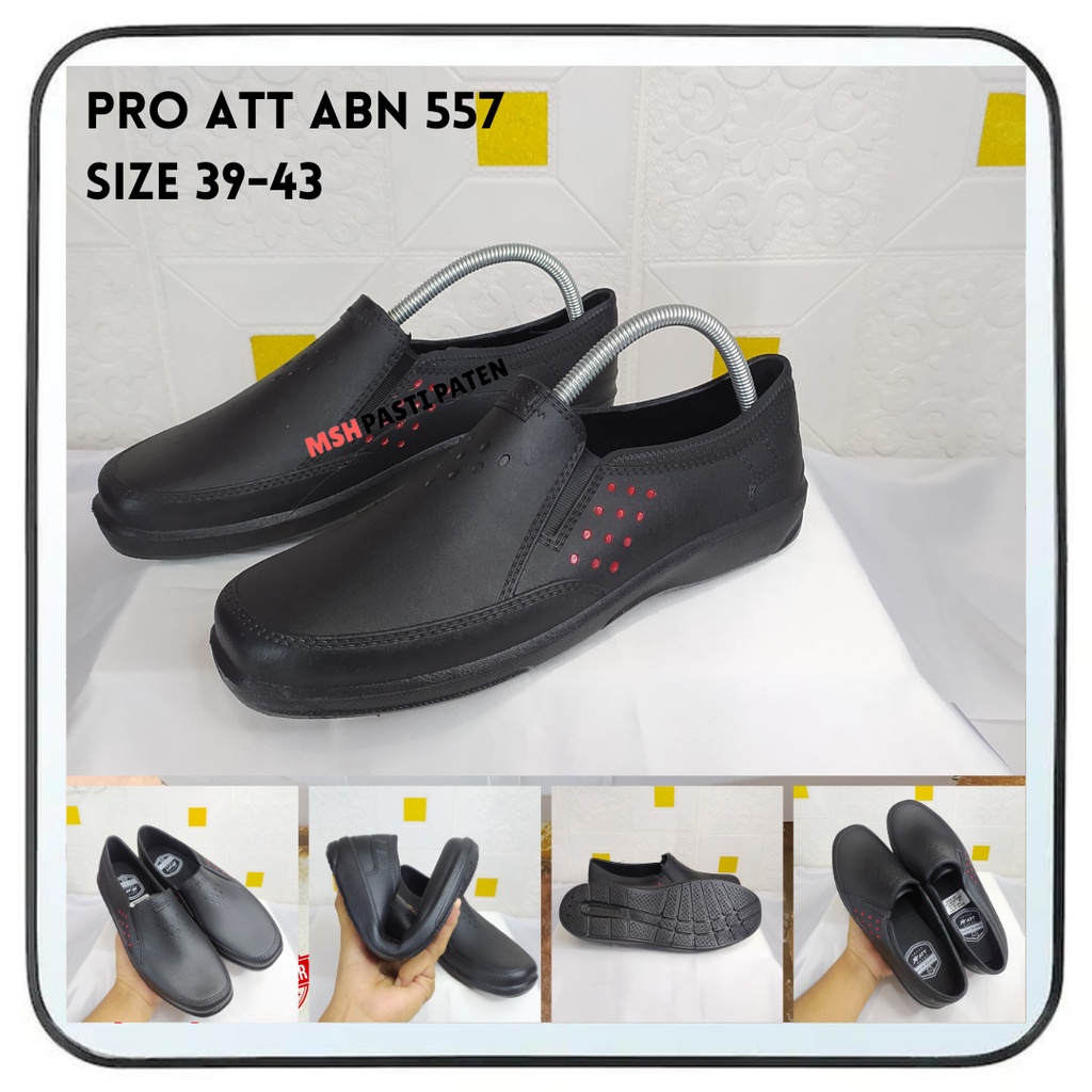 Jual PROATT ABN Sepatu slip on pria Sepatu karet pria Sepatu slide pria ...