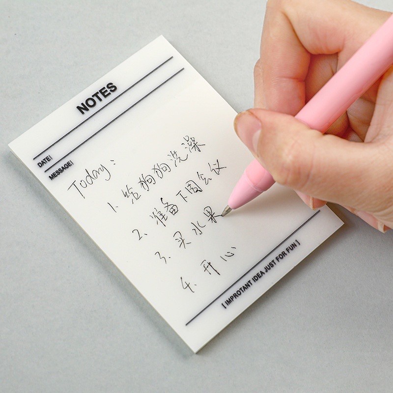 Jual Sticky Notes Transparan Memo Tempel To Do List Grid Anti Air Clear ...