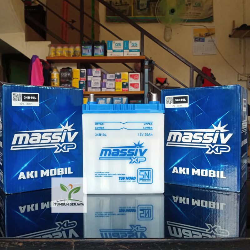 Jual Aki Massiv XP 34B19L 34B19R LCGC Ayla Xenia Agya Rush Sigra Calya