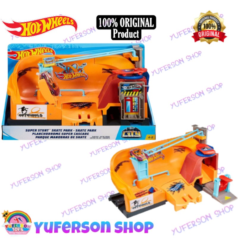 Jual Hot Wheels Hotwheels City Super Stunt Skate Park Playset Shopee Indonesia