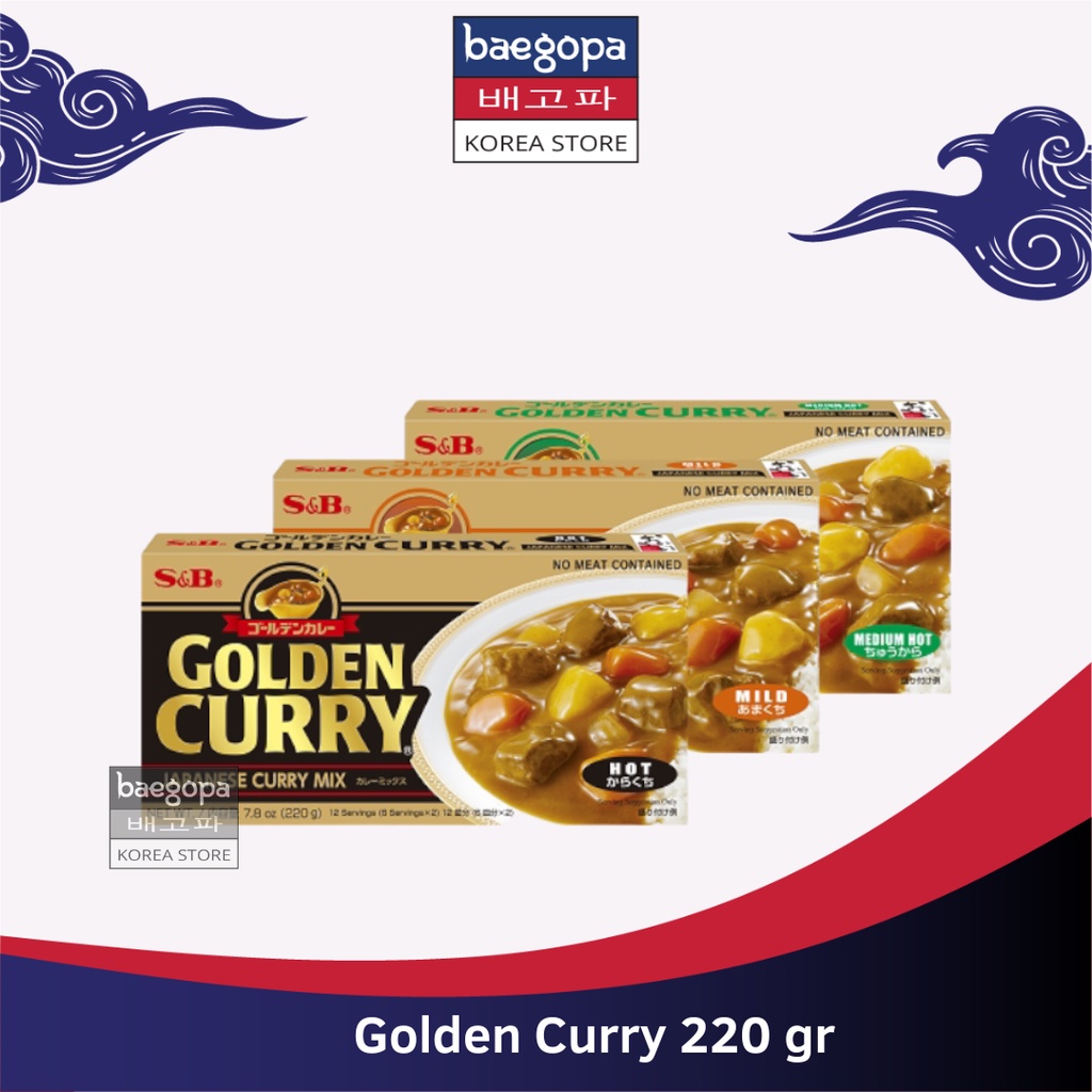 Jual S&B GOLDEN CURRY Mix Mild Medium Hot 220 G | Japan Cury Pedas Kari ...