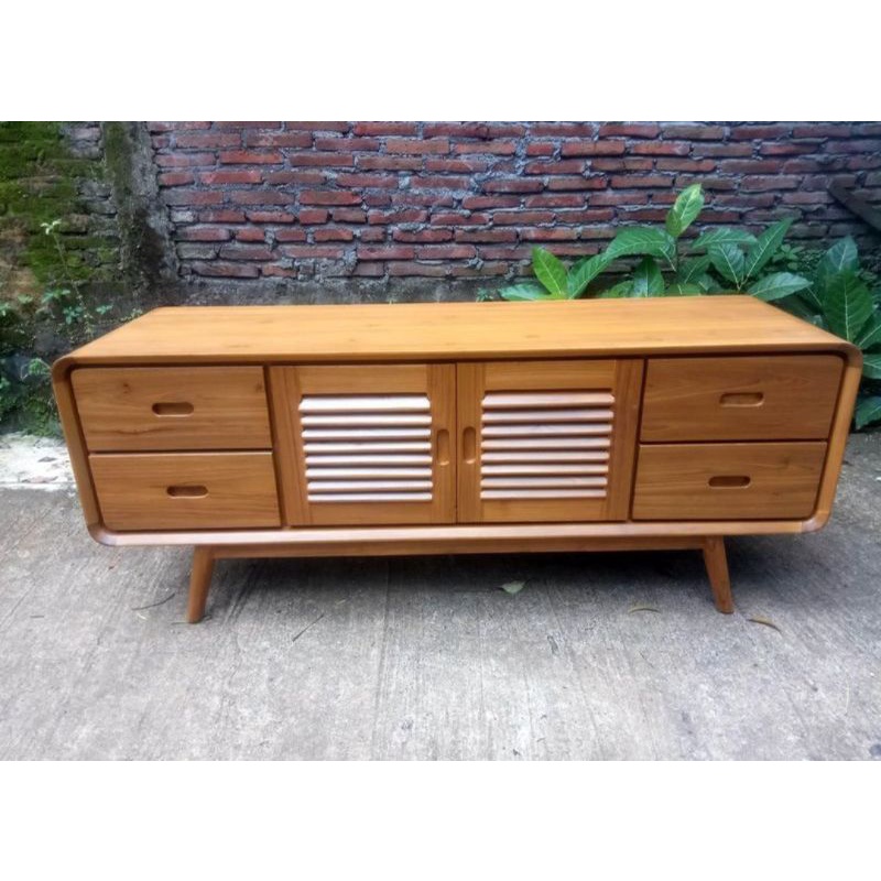 Jual Bufet Tv Retro Minimalis Jati Jepara Shopee Indonesia