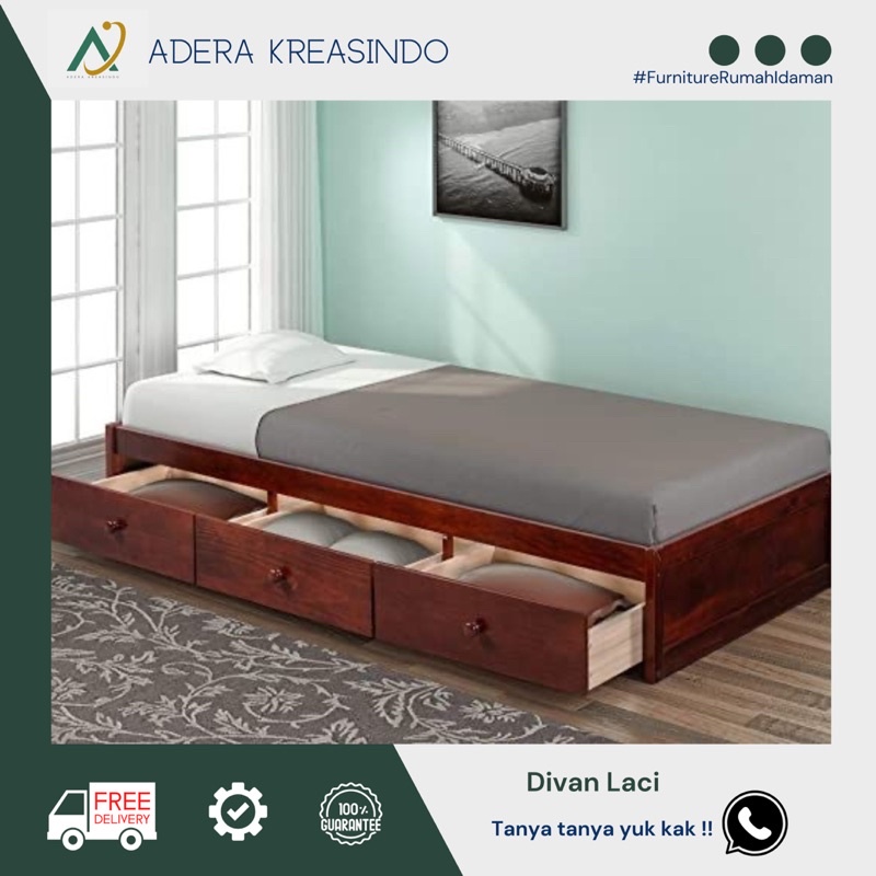 Jual Divan kolong / tempat tidur lesehan / ranjang kayu jati | Shopee ...