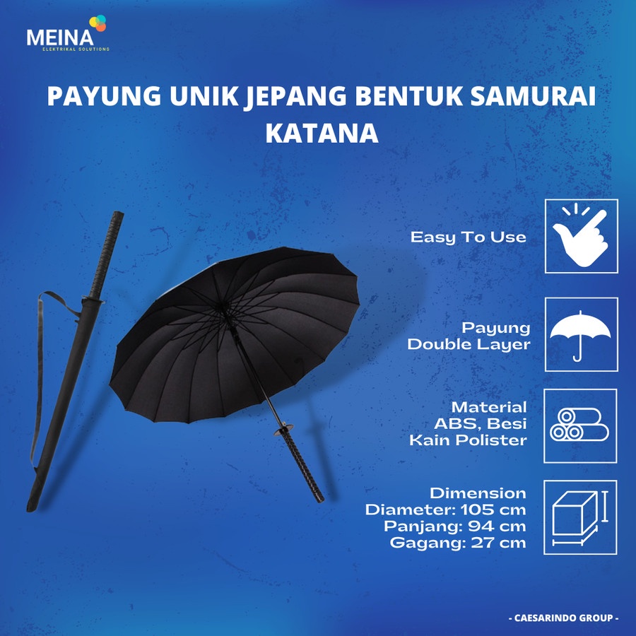 Jual Payung Unik Jepang Model Katana Payung Samurai Polos Payung