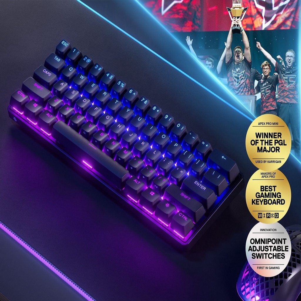 Jual STEELSERIES APEX PRO MINI WIRELESS RGB COMPACT MECHANICAL GAMING ...
