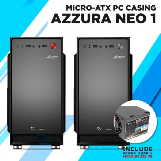 Jual Casing Casing Pc Alcatroz Azzura Neo 3000 + Psu Magnum 225 Resmi ...