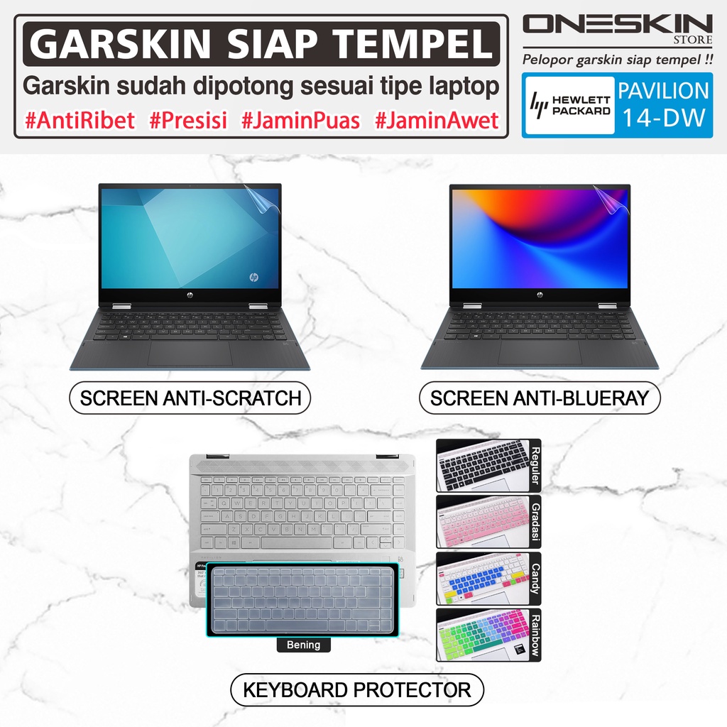Jual Garskin Sticker Laptop Pelindung Screen Keyboard Protector HP