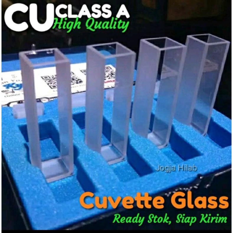 Jual Cuvette Glass Cuvet Kaca Kuvet Gelas High Quality CU CLASS A