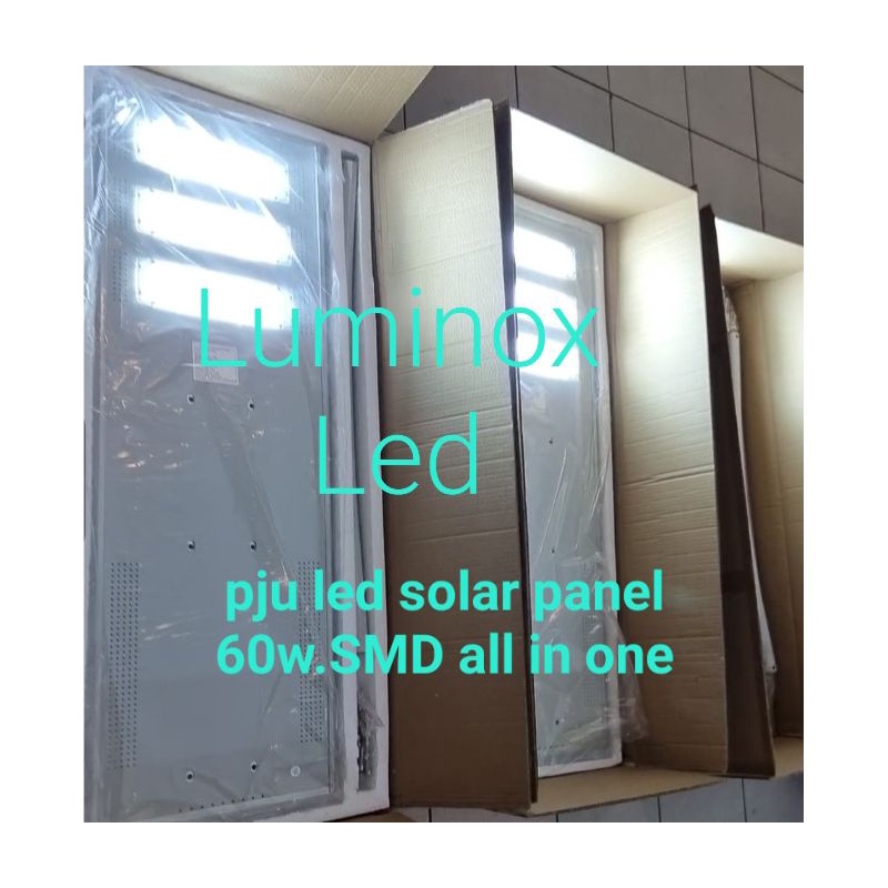 Jual pju led solar panel 60watt 60w street light surya 60 watt 60 w all ...
