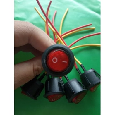Jual Saklar Switch Tombol BULAT On Off LED Motor Mobil Lampu UNIVERSAL ...