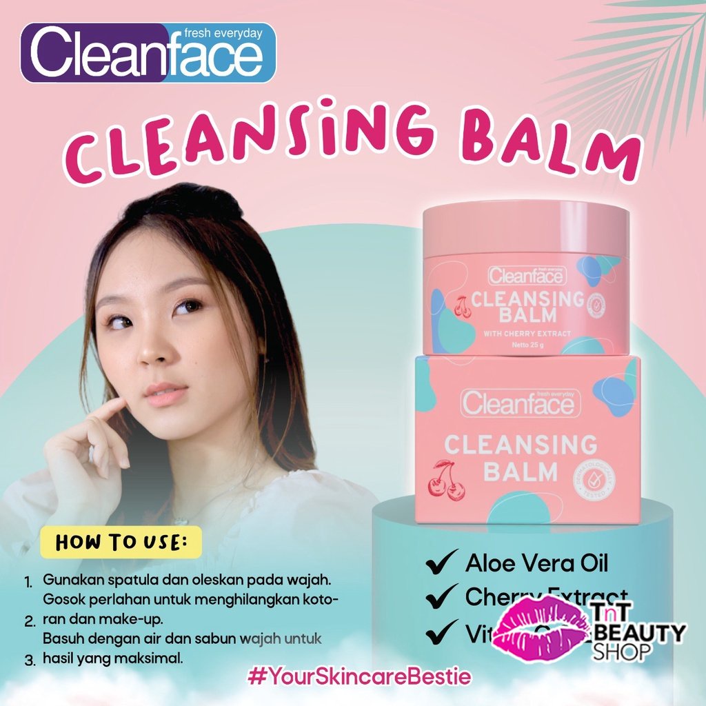 Jual Cleanface Cleansing Balm 25gr Pembersih Make Up (Balm) TnT