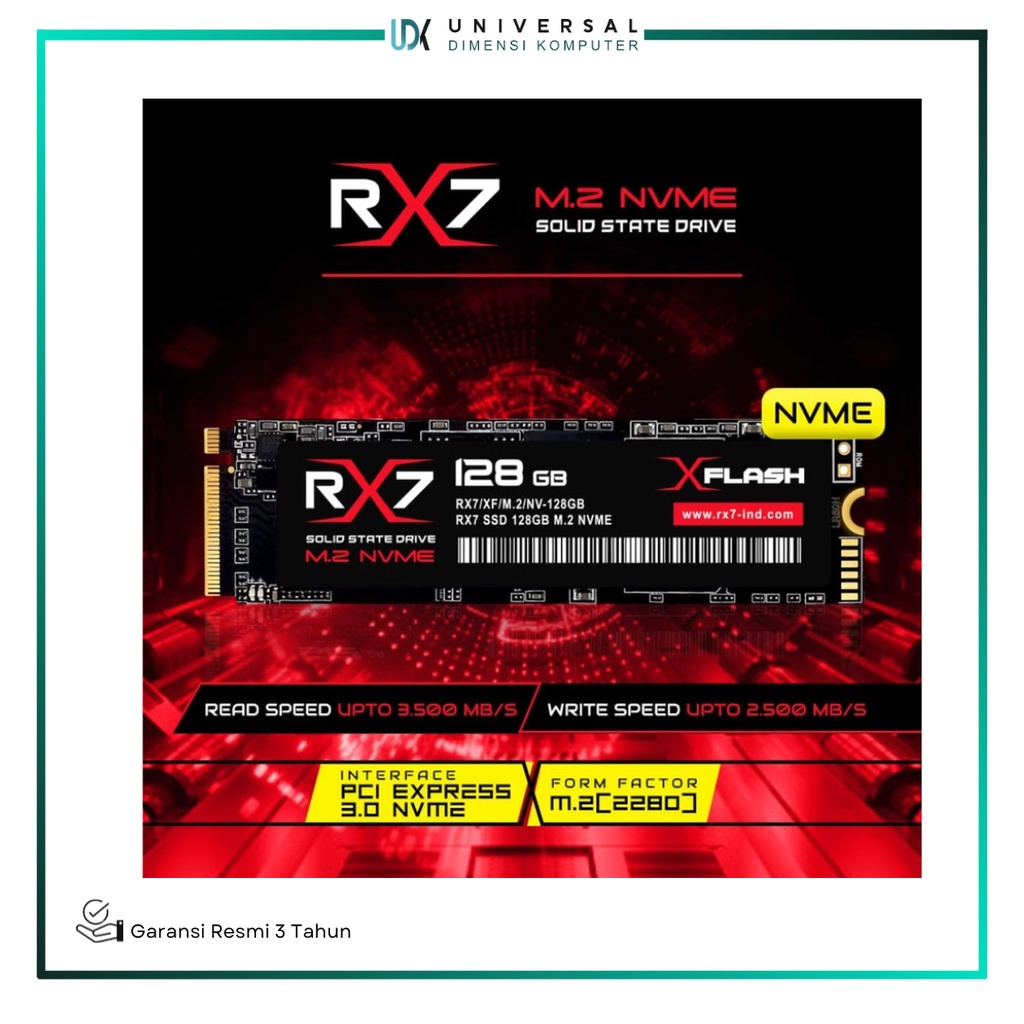 Jual SSD M2 NVME 128GB RX7 GARANSI RESMI 3 TAHUN | Shopee Indonesia