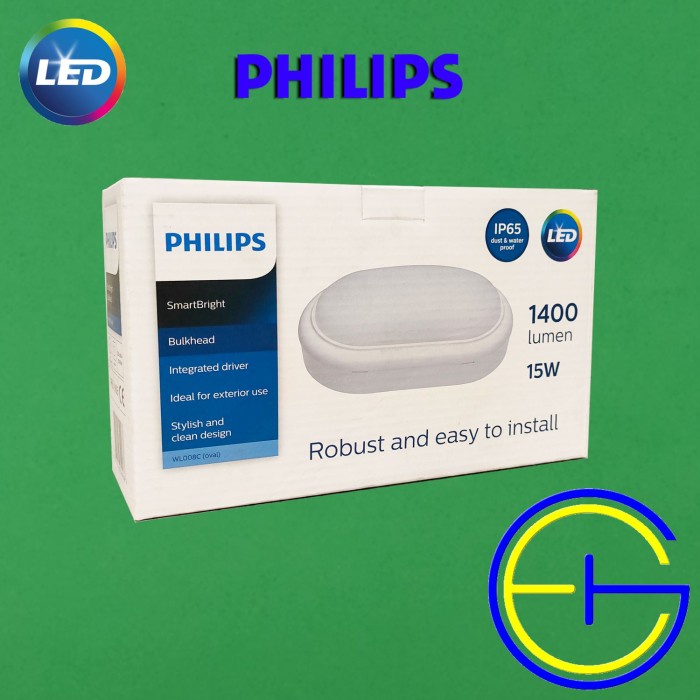 Jual Philips Downlight outbow BulkHead WL008C Led10 15W Oval Shopee