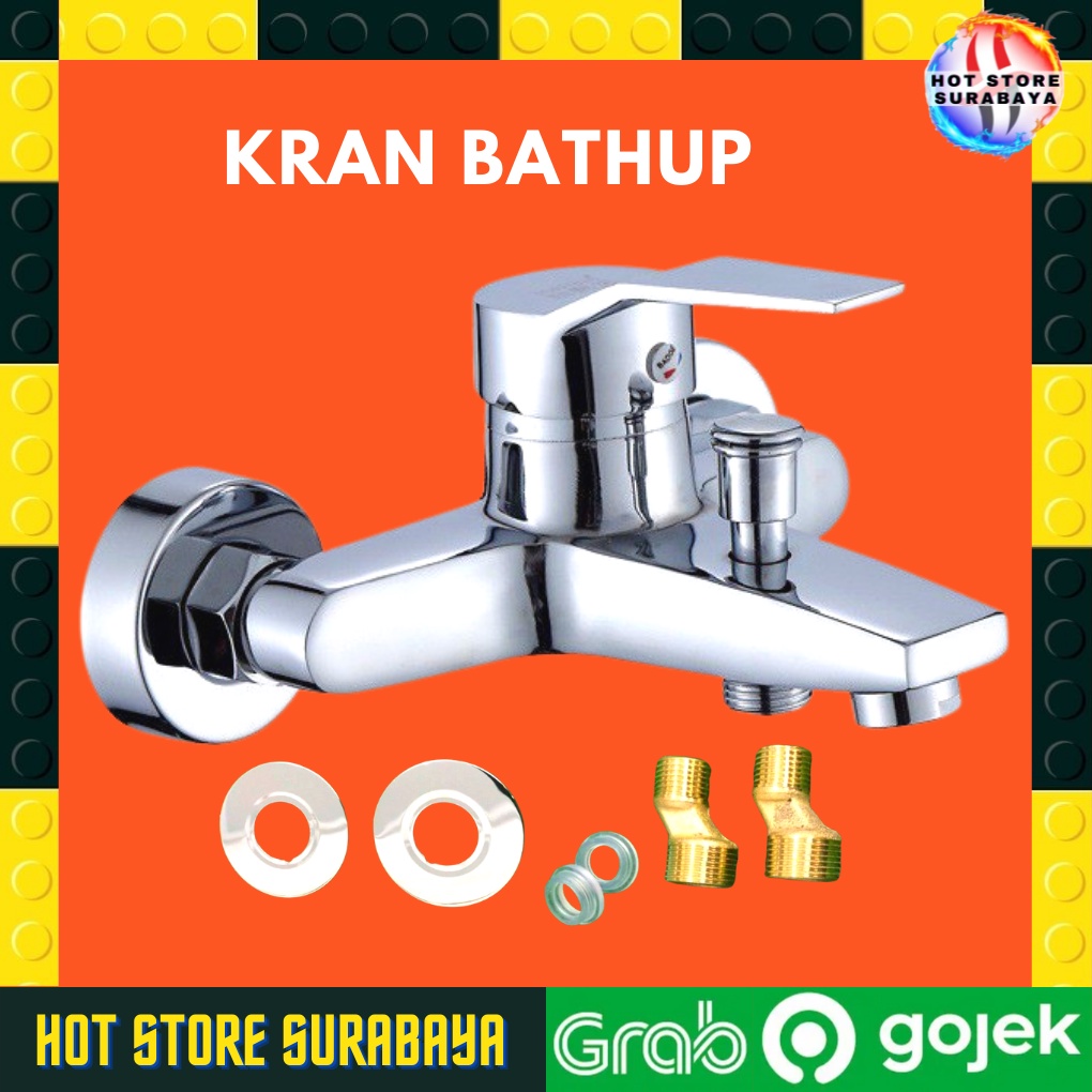 Jual Kran Mixer Kran Panas Dingin Kran Bathub Cabang 2 Stainless HOT ...