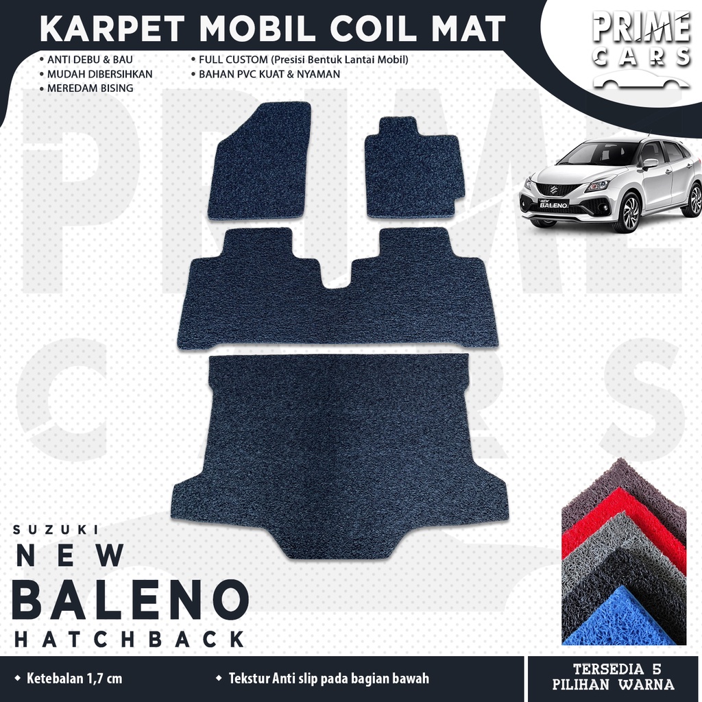 Jual Karpet Mobil Coil Mat Baleno Hatchback Full Set Bagasi Baris