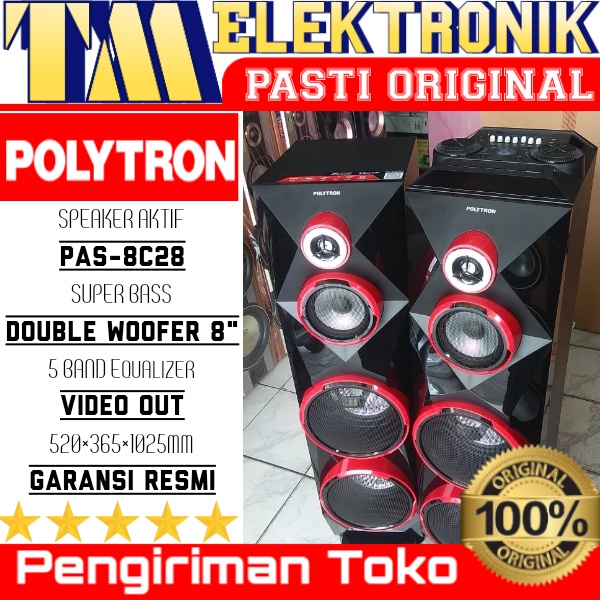 Jual Speaker Polytron Pas 8c28 Bluetooth Speaker Aktif Double Woofer