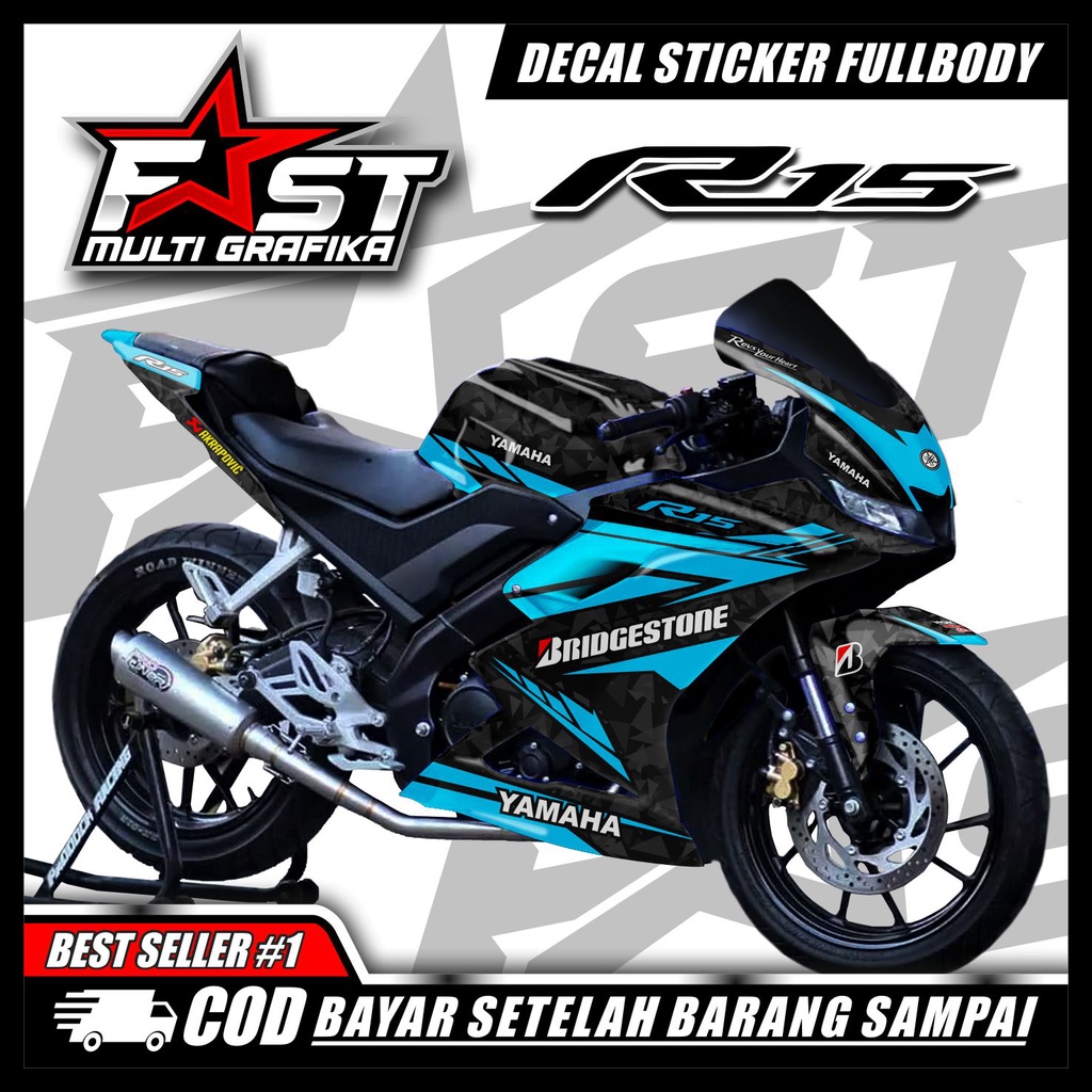 Jual BISA COD STIKER Decal R15 V3 Sticker Decal Motor Yamaha R15 V3 ...